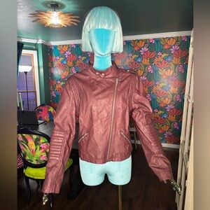 Faux Leather Moto Jacket